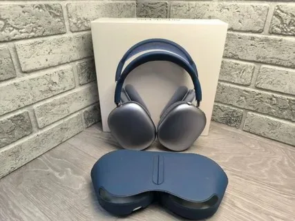 Беспроводные наушники Airpods MAX-Blue-lightning
