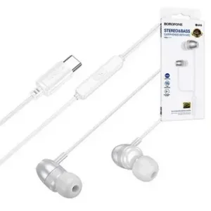 Наушники с микрофоном BOROFONE BM95, цвет металлик