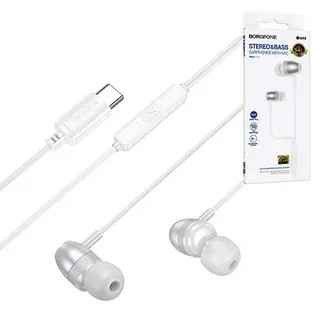 Наушники с микрофоном BOROFONE BM95, цвет металлик