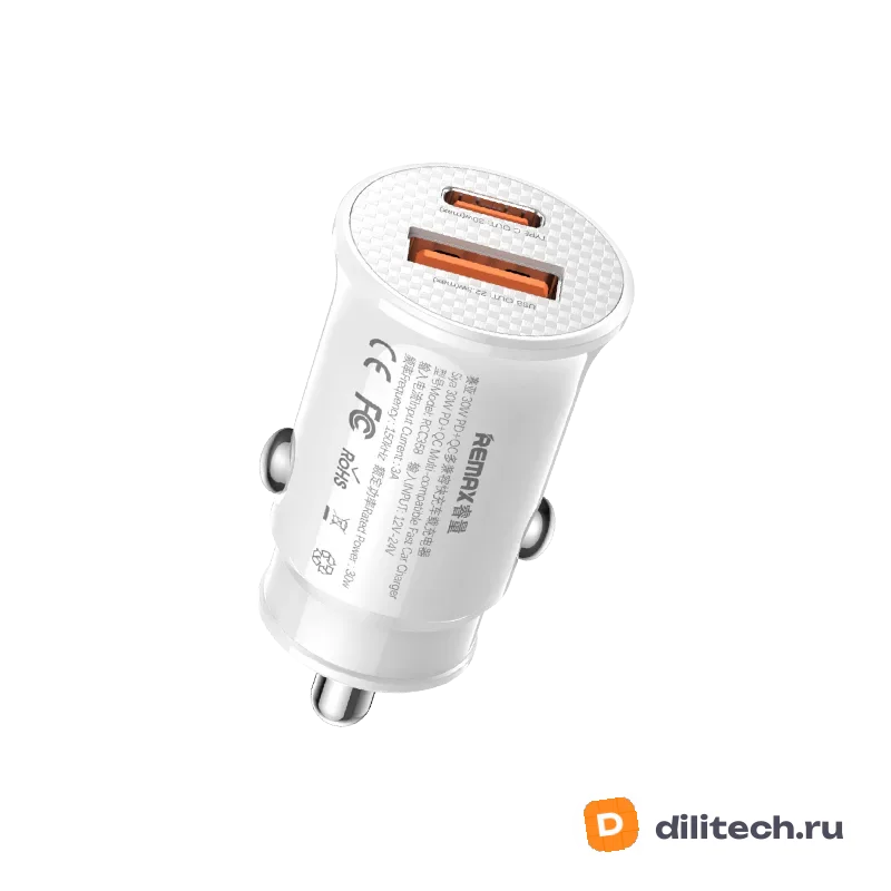 Автомобильное зарядное устройство REMAX RCC358 Siya Serie 30W PD+QC White — фото 2