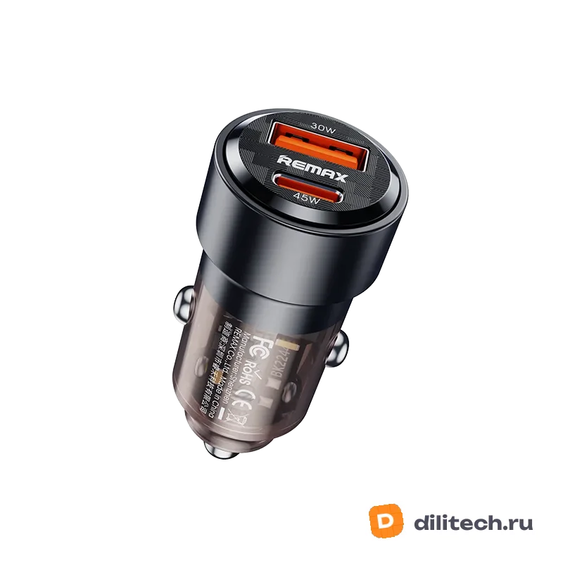 Автомобильное зарядное устройство REMAX RCC360 Walking 75W PD+QC 1C+1A Black — фото 2