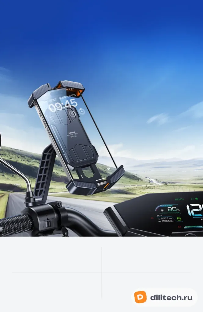 Автомобильный держатель REMAX RM-C52 Motorcycle Phone Holder Black — фото 2
