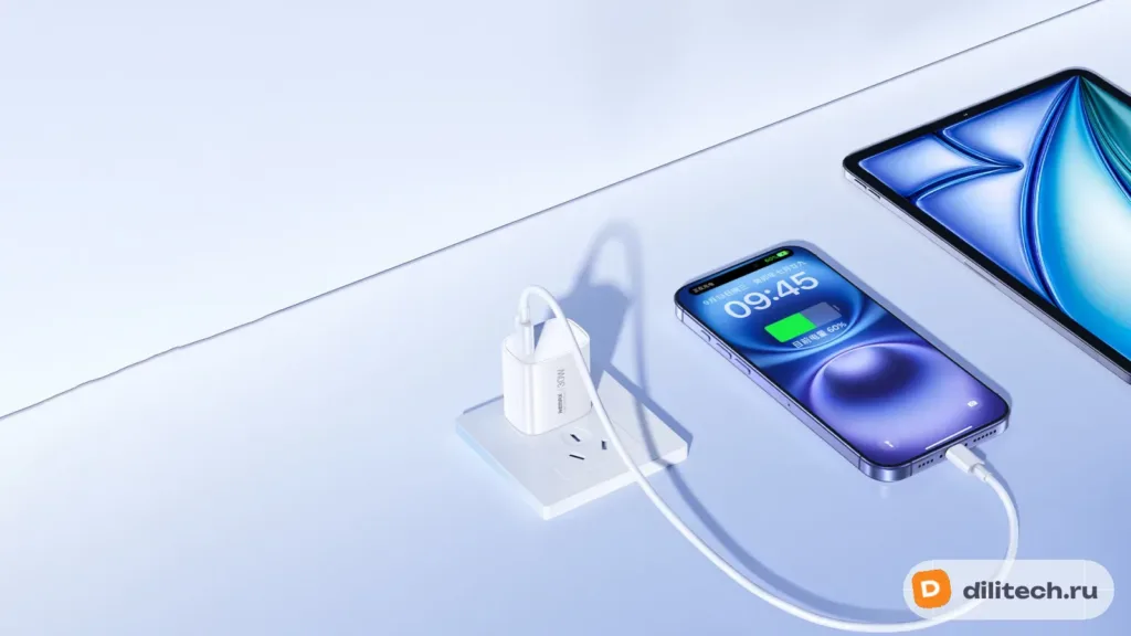 Адаптер быстрой зарядки Remax U187-C20W White Gan Fast Charger — фото 6