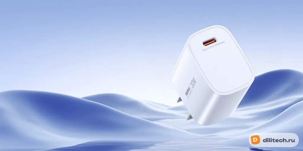 Адаптер быстрой зарядки Remax U187-C20W White Gan Fast Charger — фото 4