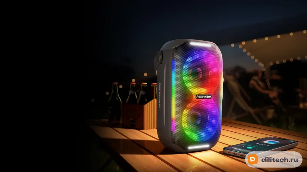 Беспроводная колонка REMAX RB-M18 Black Yunmer Series Party light Portable Wirel — фото 6