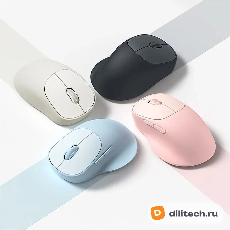 Беспроводная мышь Xiaomi 3 Color, розовая — фото 18