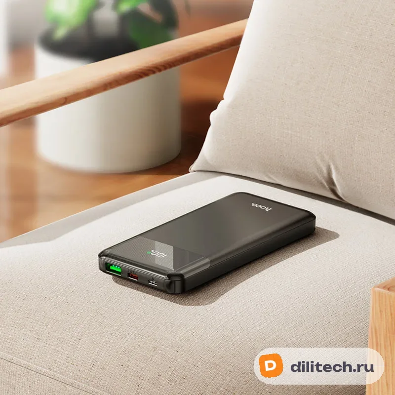 Внешний аккумулятор HOCO J102A / (20000mAh) / QC3.0+IOS/TYPE-C20W, чёрный — фото 7