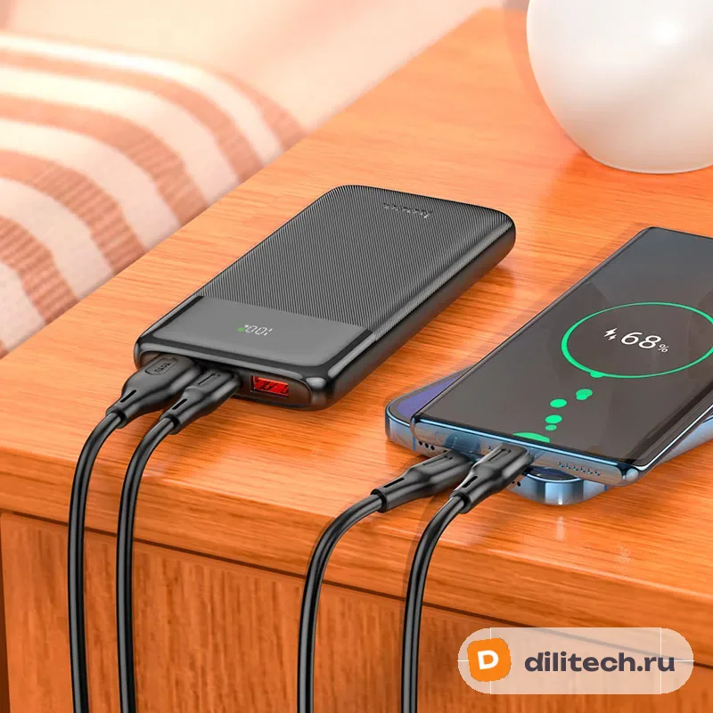 Внешний аккумулятор HOCO J121A / (20000mAh), чёрный — фото 6