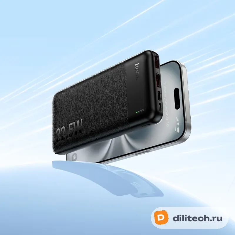 Внешний аккумулятор HOCO J159A / (2000mAh), чёрный — фото 6
