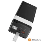 Внешний аккумулятор HOCO J86A / (50000mAh) / 22.5W+IOS/TYPE-C20W, чёрный — миниатюра 1