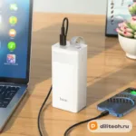 Внешний аккумулятор HOCO J86B / (60000mAh) / 22.5W+IOS/TYPE-C20W, чёрный — миниатюра 4
