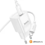 Зарядное устройство HOCO C146A / IOS/TYPE-C, белое — миниатюра 5