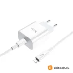 Зарядное устройство HOCO C76A PRO / IOS/TYPE-C, белое — миниатюра 3