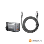 Зарядное устройство REMAX CA15(AC100W)EU Wisdom Series 100W GaN A-C Data Cable — миниатюра 4