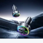 Зарядное устройство REMAX CC02 RGB Frequency-Modulated Car Fast Charger BLACK — миниатюра 2