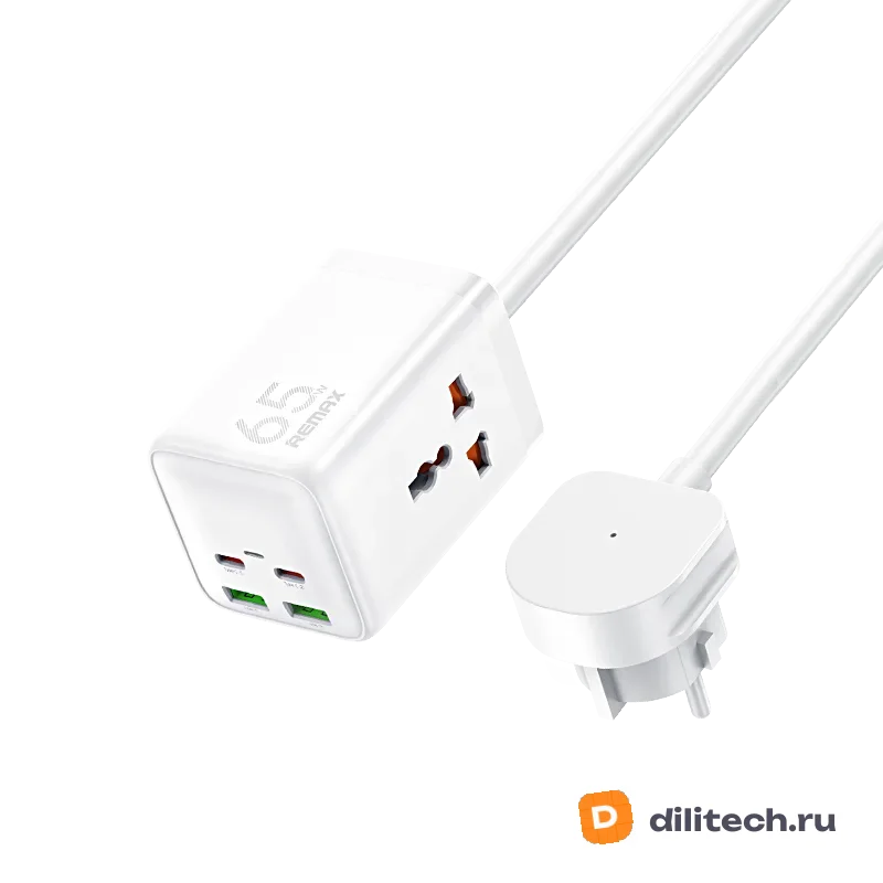 Зарядное устройство REMAX RP-U157 Kiddy 65W 2A+2C GaN Power Strip (EU) WHITE