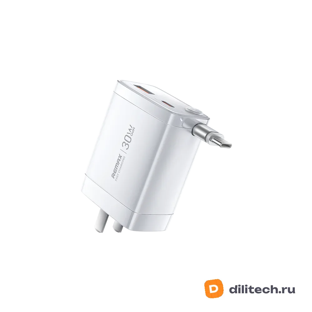 Зарядное устройство Remax U02-AC30WC Type-C GAN White — фото 2