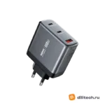 Зарядный адаптер REMAX U2-ACC100W EU Silver GaN Fast Charger — миниатюра 1