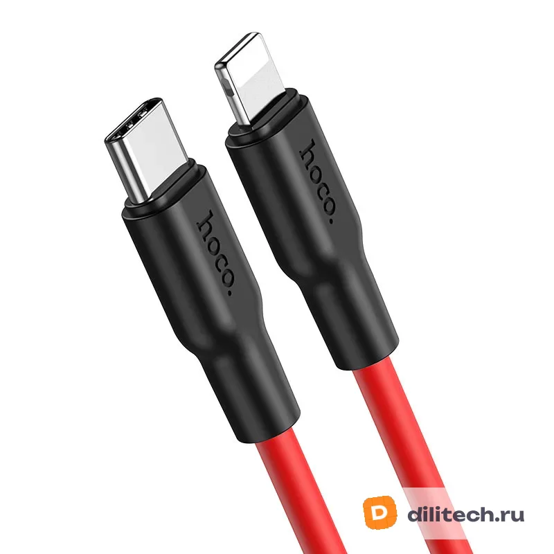 Кабель Type-C на Lightning HOCO X21 / IOS, цвет black/ / white — фото 2