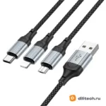 Кабель USB HOCO X102 / TYPE-C, цвет чёрный — миниатюра 2