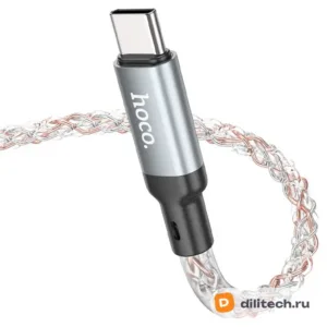 Кабель USB Type-C HOCO U112 / TYPE-C, цвет серебристый