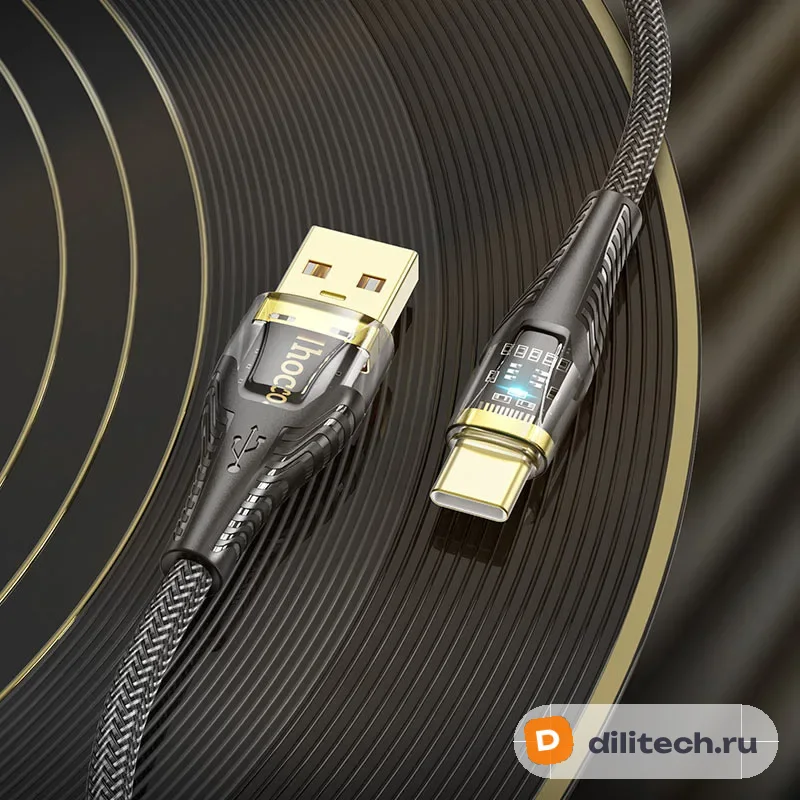Кабель USB Type-C HOCO U121 / TYPE-C, цвет чёрный