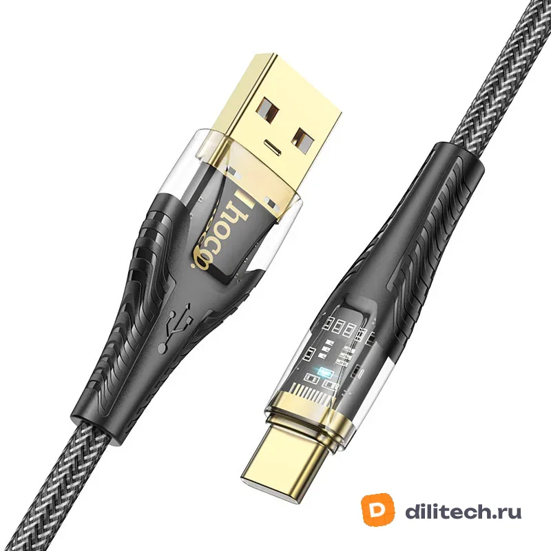 Кабель USB Type-C HOCO U121 / TYPE-C, цвет чёрный — фото 4