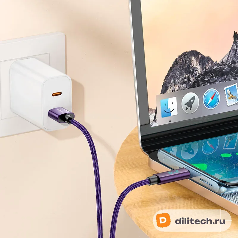 Кабель USB Type-C HOCO U125 / IOS/TYPE-C, цвет чёрный — фото 6