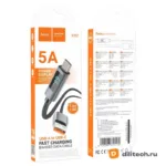 Кабель USB Type-C HOCO X112 / IOS/TYPE-C, цвет чёрный — миниатюра 8