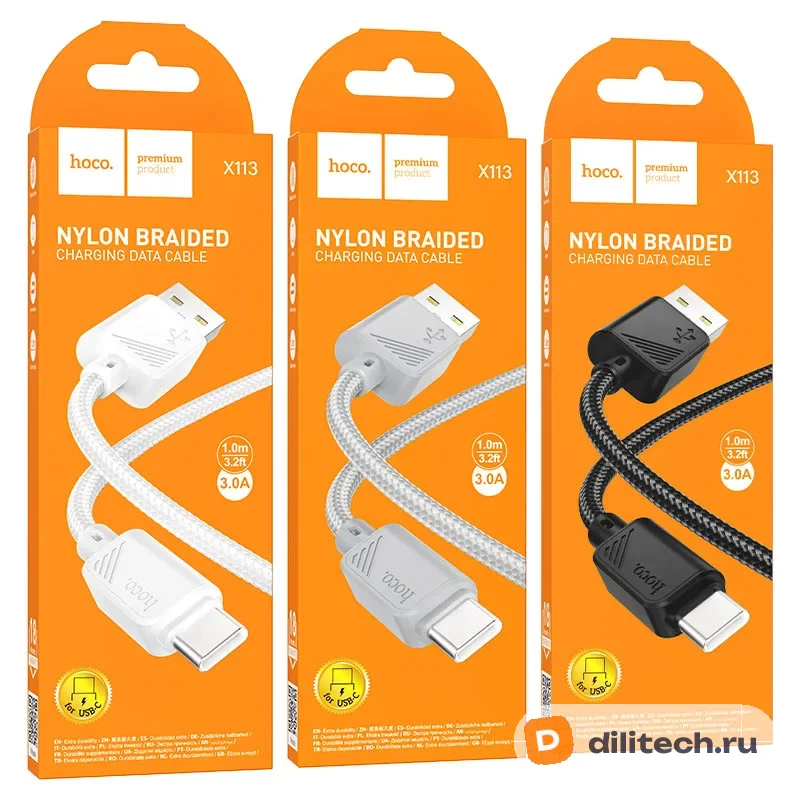 Кабель USB Type-C HOCO X113 / IOS/TYPE-C, цвет чёрный — фото 8