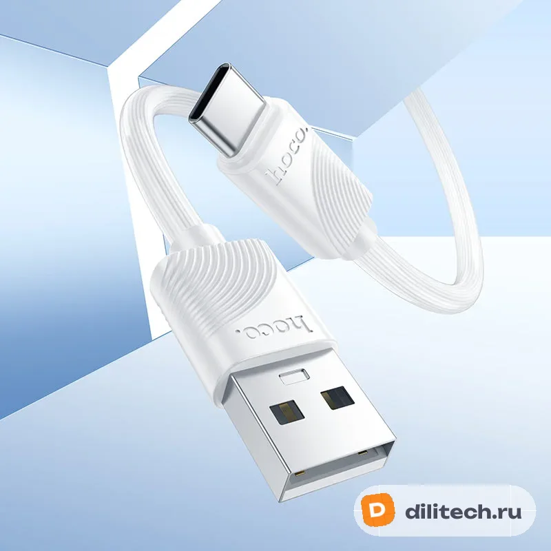 Кабель USB Type-C HOCO X114 / IOS/TYPE-C, цвет белый — фото 6