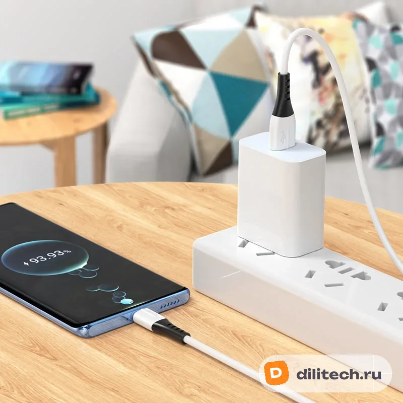 Кабель USB Type-C HOCO X82 / IOS, цвет белый — фото 5