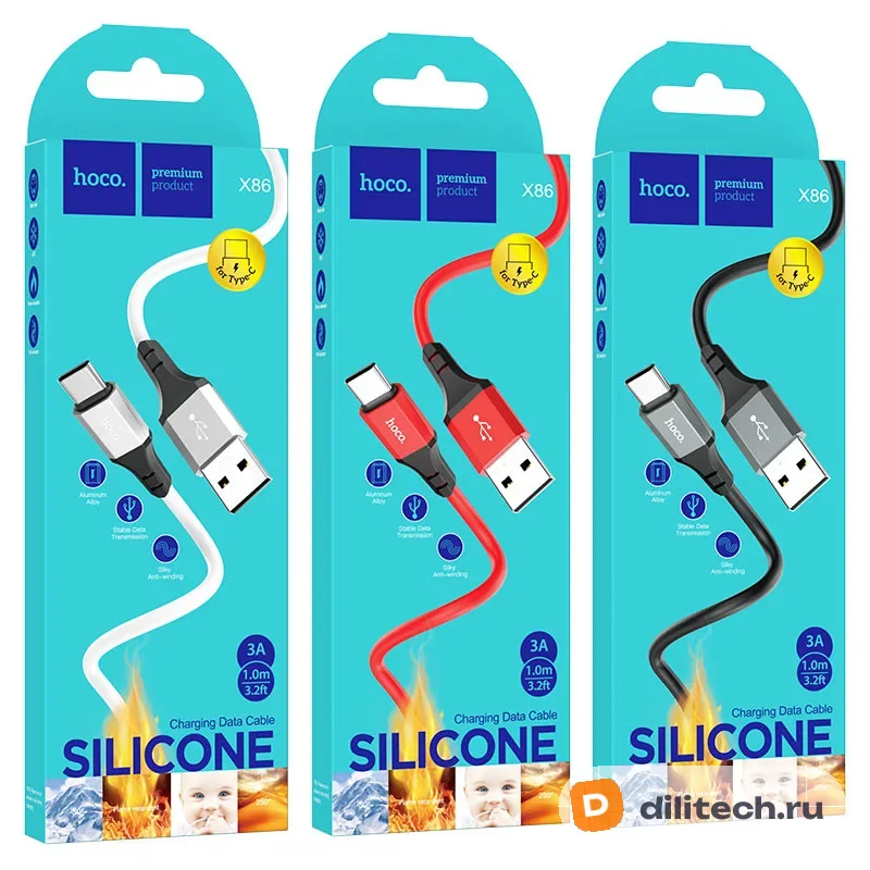 Кабель USB Type-C HOCO X86 / TYPE-C/TYPE-C, цвет белый — фото 6