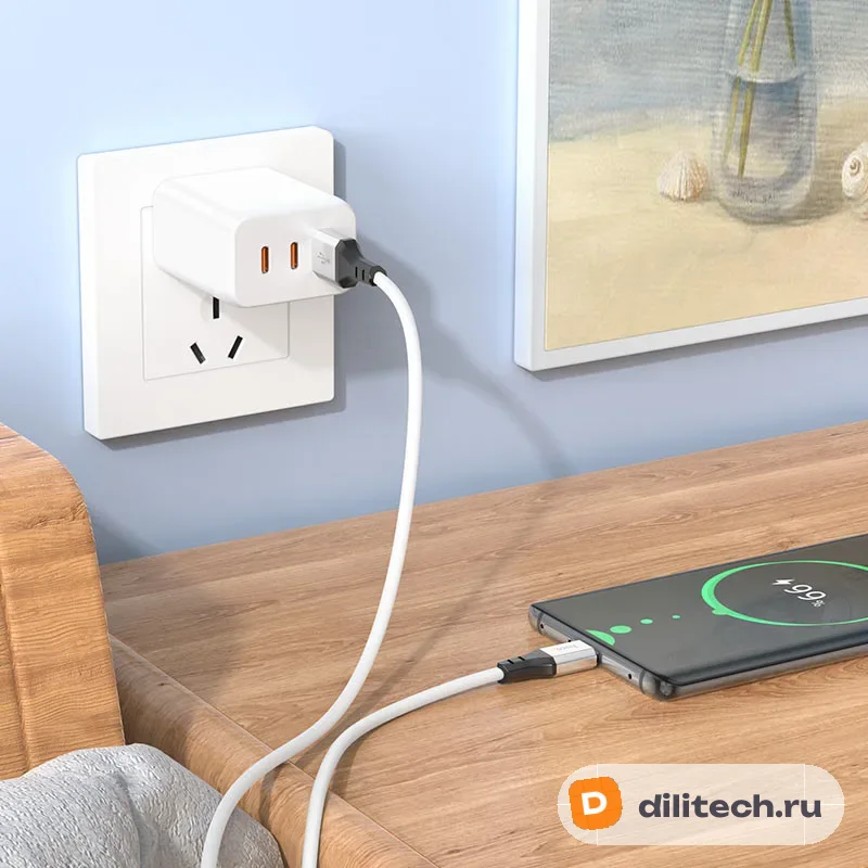 Кабель USB Type-C HOCO X86 / TYPE-C/TYPE-C, цвет белый — фото 5