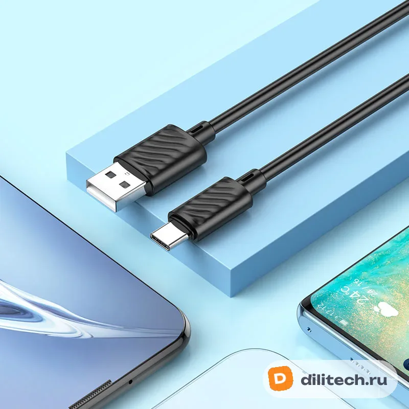 Кабель USB Type-C HOCO X88 / IOS, цвет чёрный — фото 7