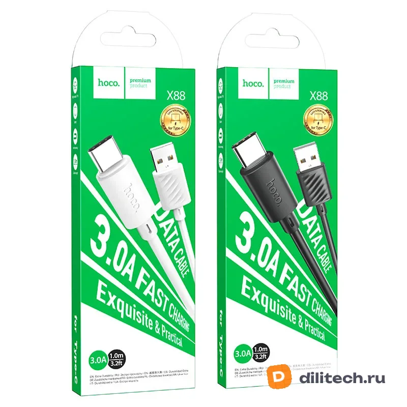 Кабель USB Type-C HOCO X88 / IOS/TYPE-C / 2M, цвет чёрный — фото 8