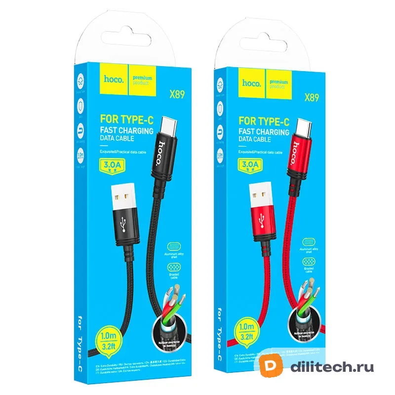 Кабель USB Type-C HOCO X89 / MICRO, цвет чёрный — фото 8