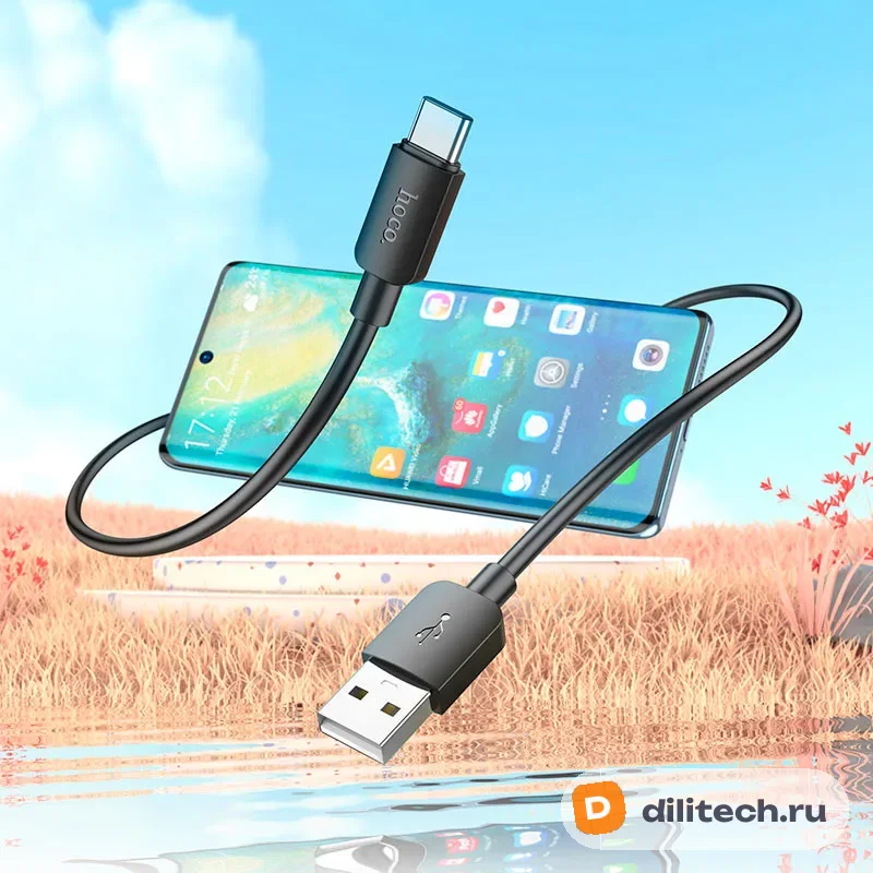Кабель USB Type-C HOCO X96 / TYPE-C / 0.25, цвет чёрный — фото 7
