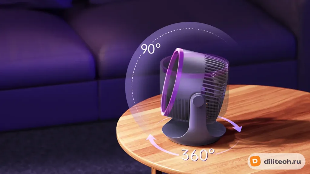 Настольный вентилятор REMAX F27 /Gray Purple — фото 4