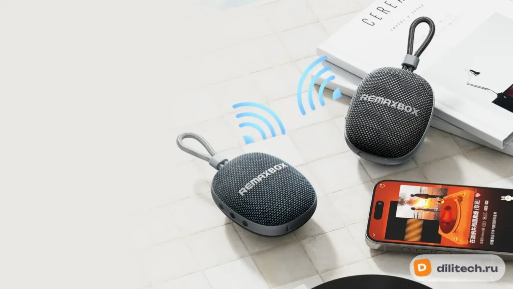 Портативная колонка Remax RB-M16 Blue Vansound Series Portable Wireless Speaker — фото 5