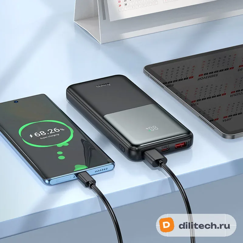 Портативный аккумулятор HOCO J136A / (20000mAh), чёрный — фото 6