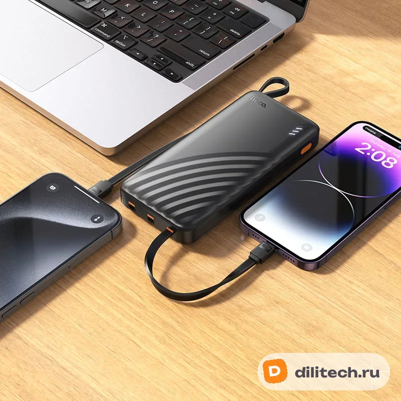 Портативный аккумулятор HOCO J146B / (300000mAh), чёрный — фото 6