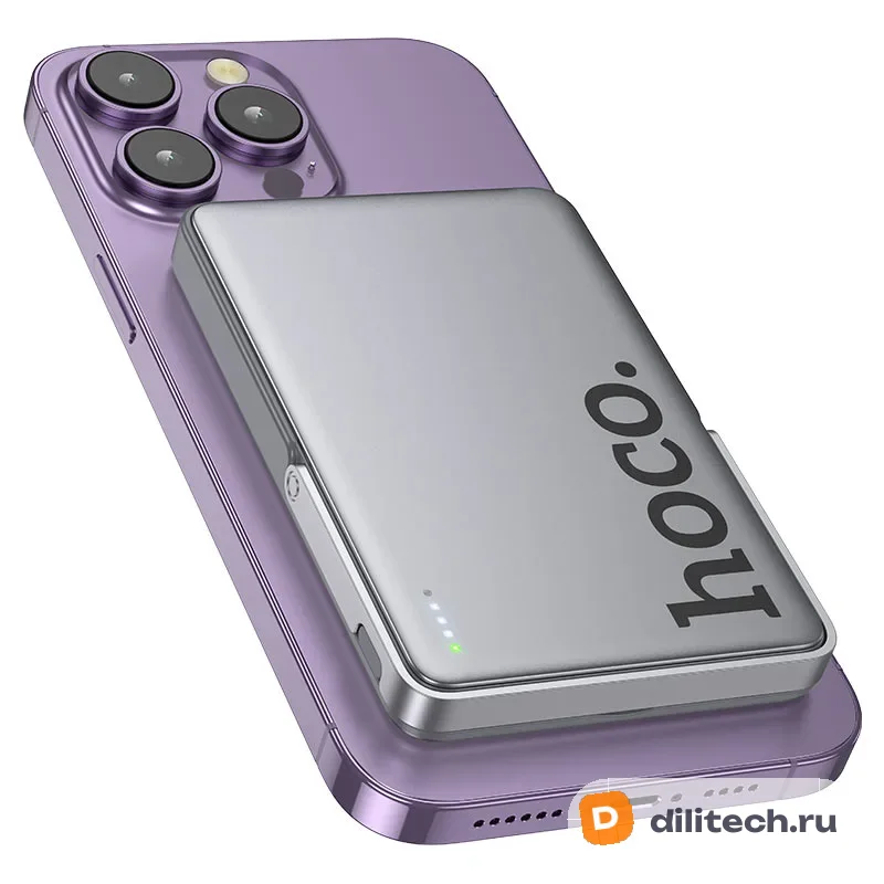 Портативный аккумулятор HOCO Q36A / 10000mAh, серый — фото 3
