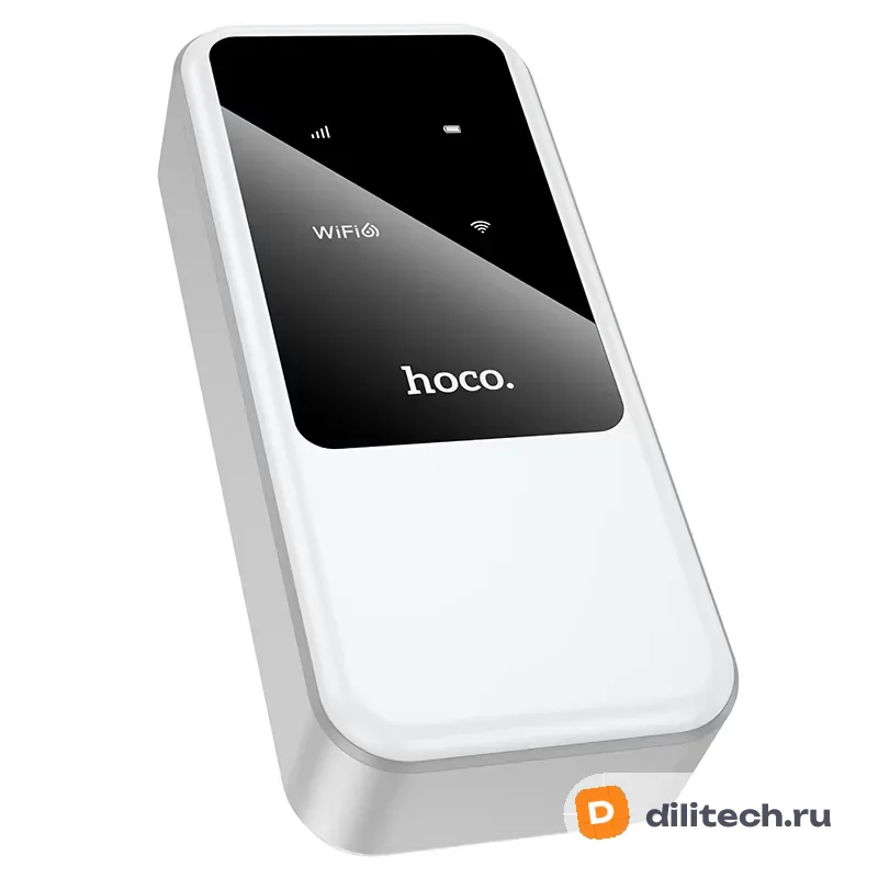 Портативный Wi-Fi роутер HOCO HI42, белый — фото 3
