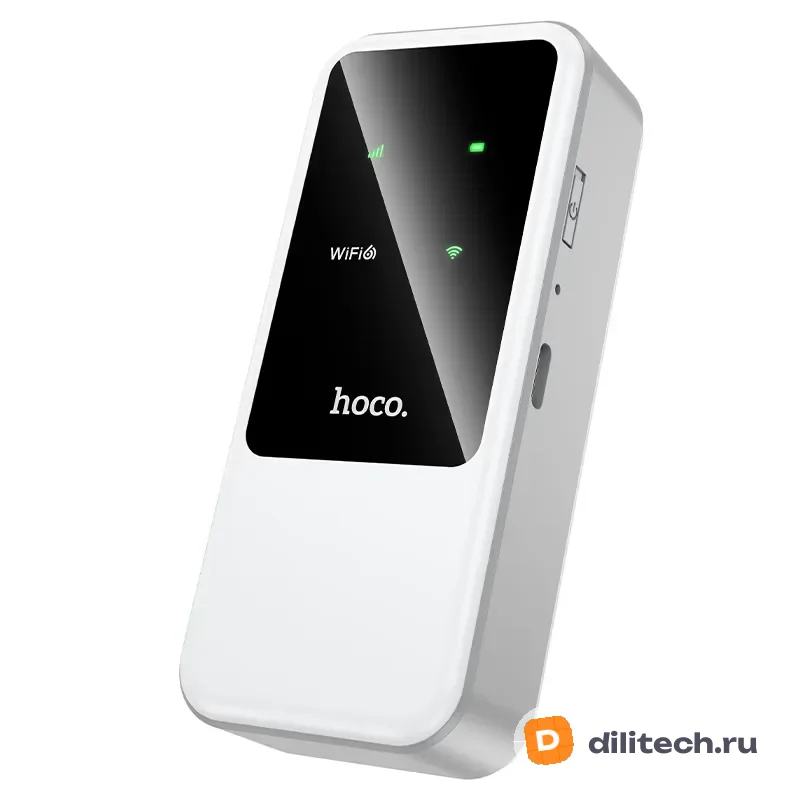 Портативный Wi-Fi роутер HOCO HI42, белый — фото 2