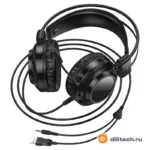 Проводные игровые наушники HOCO W110, чёрные — миниатюра 3