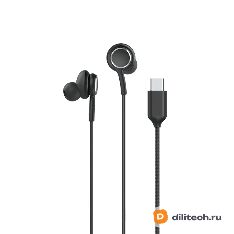 Проводные наушники REMAX RM-703AType-C Wired Earphone - Black — фото 2