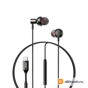Проводные наушники REMAX RM-730 /Grey Metal Braided Earphone