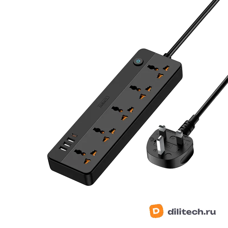 Сетевой разветвитель REMAX RP-U160 Kiddy 30W 3A1C 5-outlet Power Strip WHITE — фото 6
