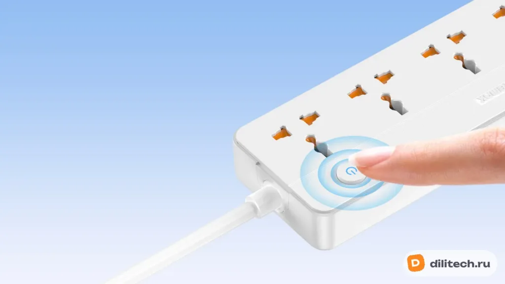 Сетевой разветвитель REMAX RP-U160 Kiddy 30W 3A1C 5-outlet Power Strip WHITE — фото 9